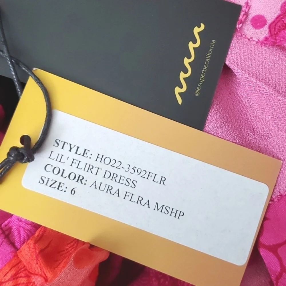 Le Superbe Aurora Flora Lil Flirt Ruffled Mini Dress - size 6 - NWT - Picture 5 of 16